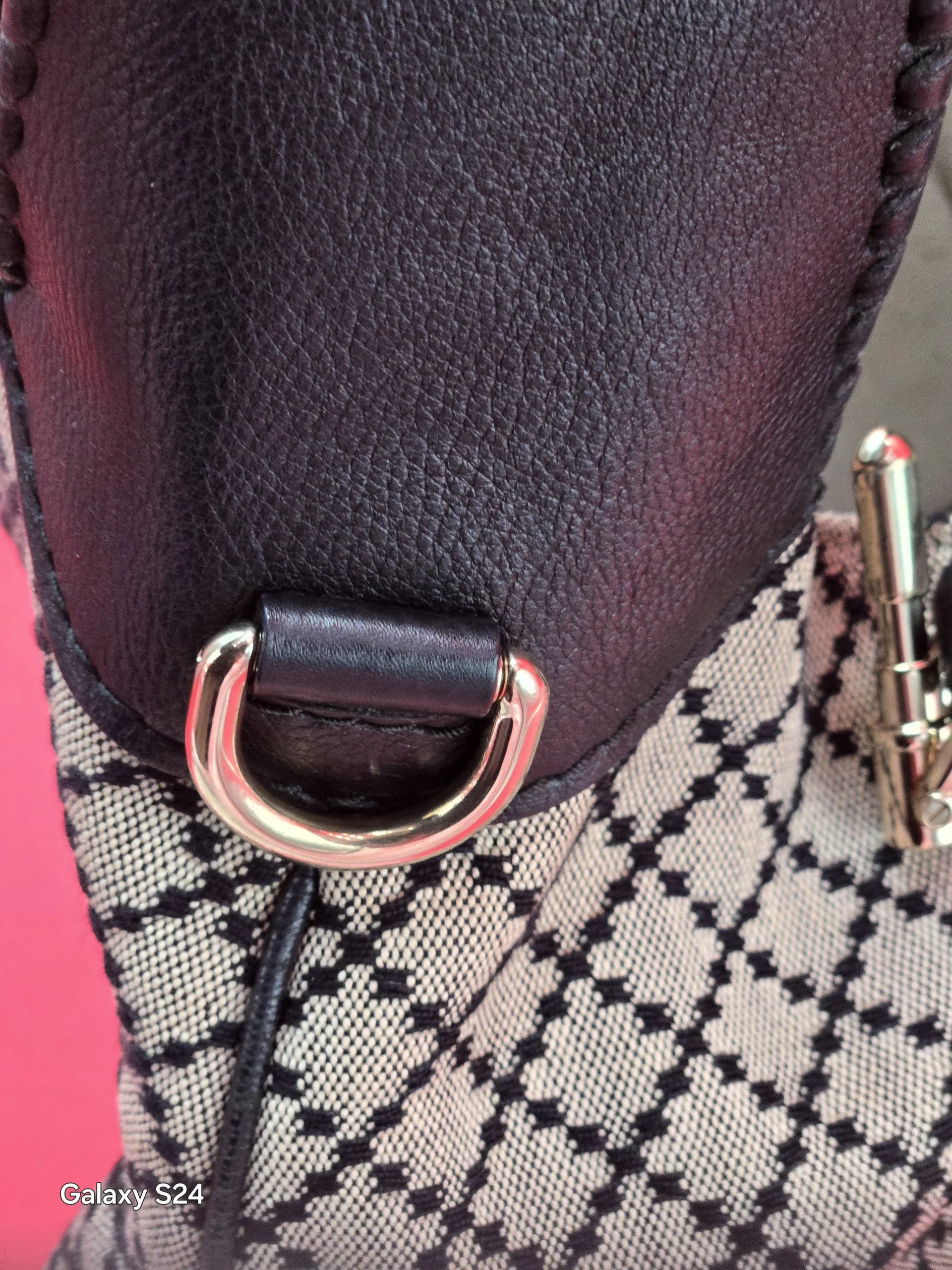 GUCCI SHOULDER BAG HANDBAG JACKIE DIAMANTE CANVAS BAMBOO TASSEL. PRE-LOVED. - Image 3