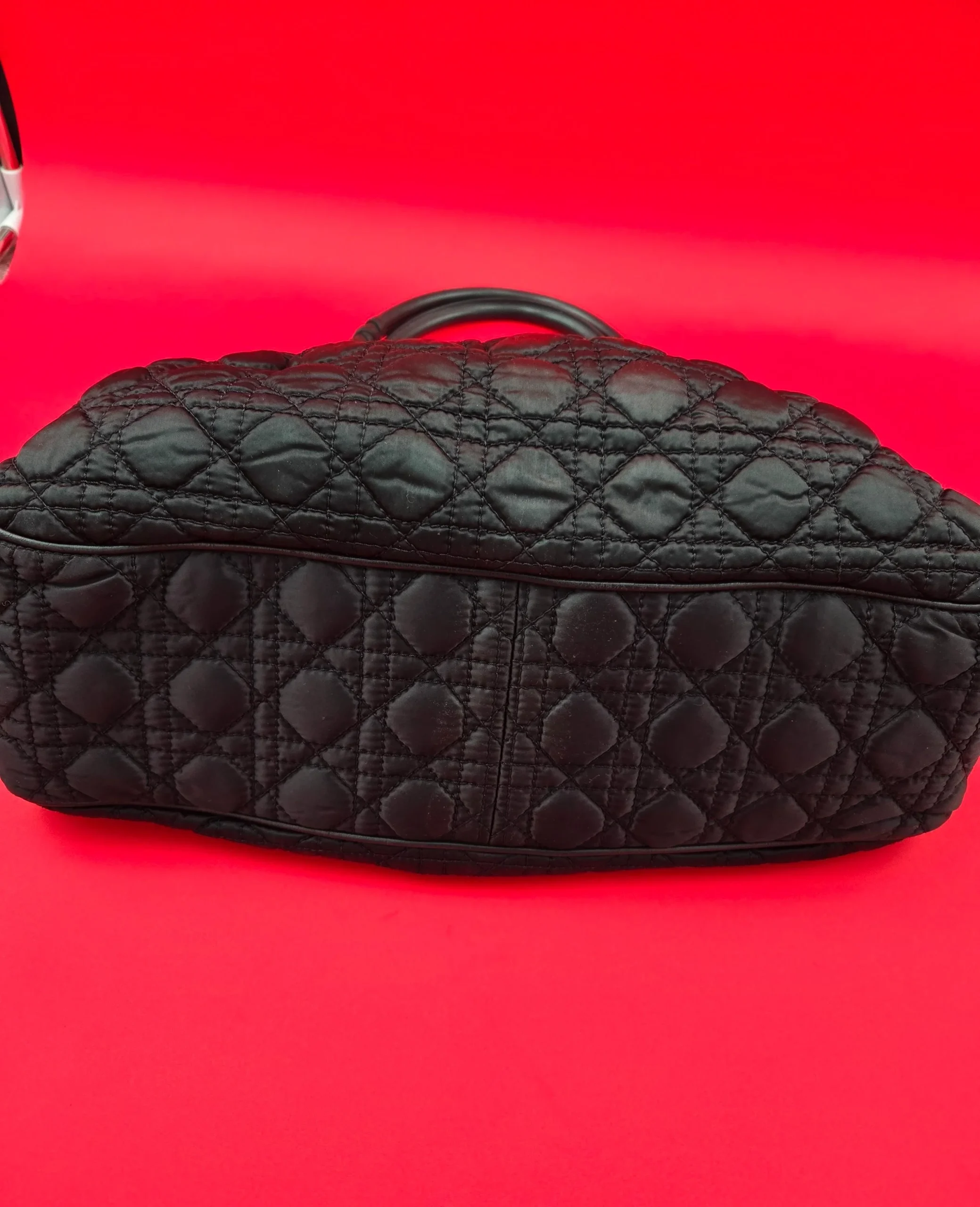 Christian Dior handbag shoulder Cannage zip nylon black NWOT Japan authentic. - Image 4