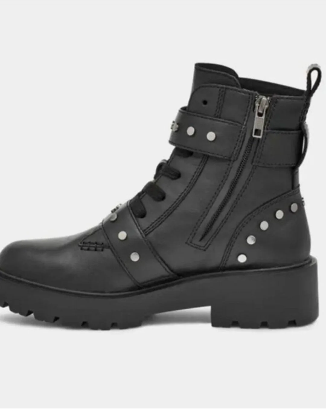 UGG ZORRAH STUDS LEATHER MOTO BOOTS WOMEN'S NWT size8.5. - Image 4