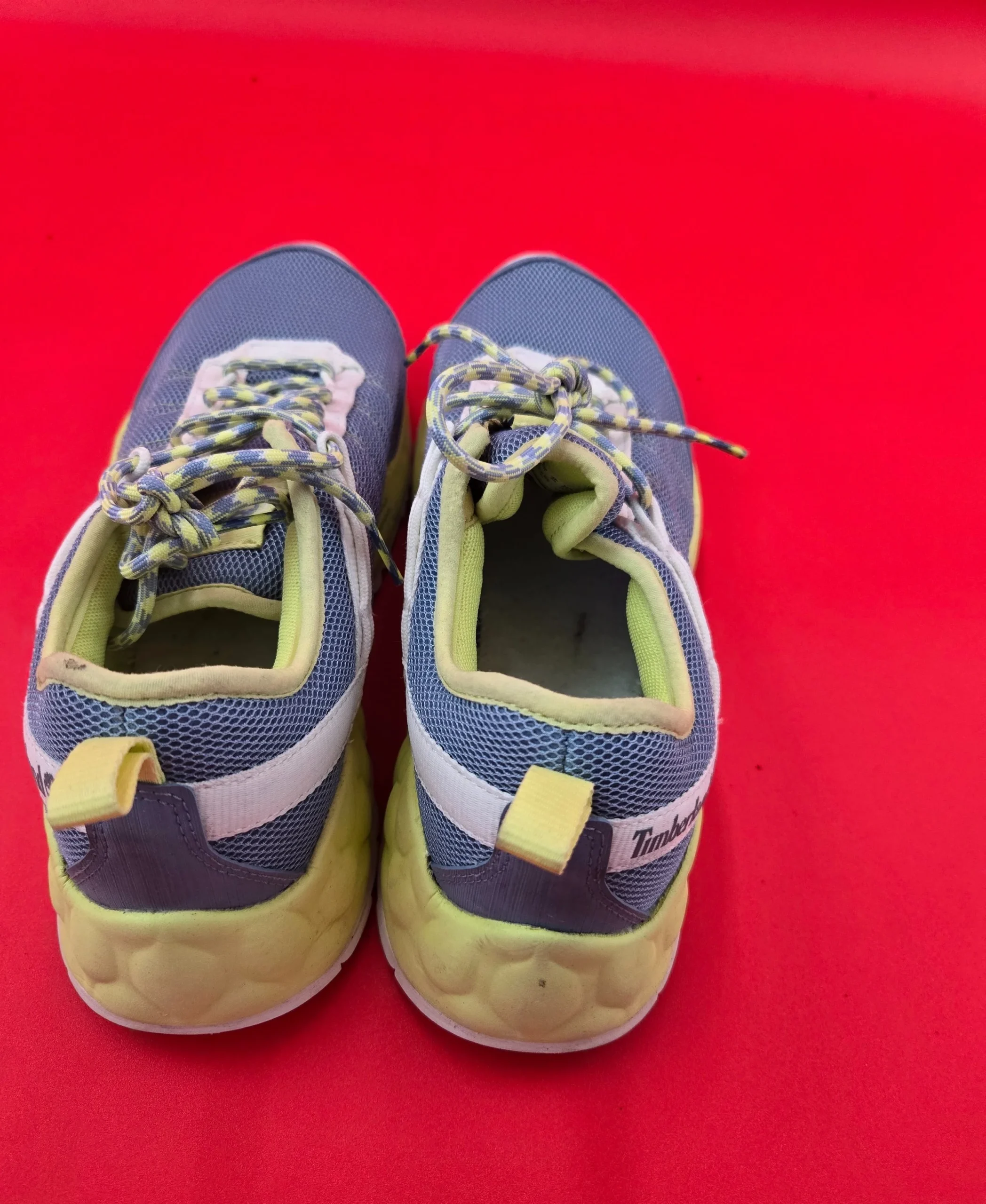 TIMBERLAND SNEAKER OCEAN BLUE AND NEON GREEN Size 8-8.5 pre-Loved - Image 2