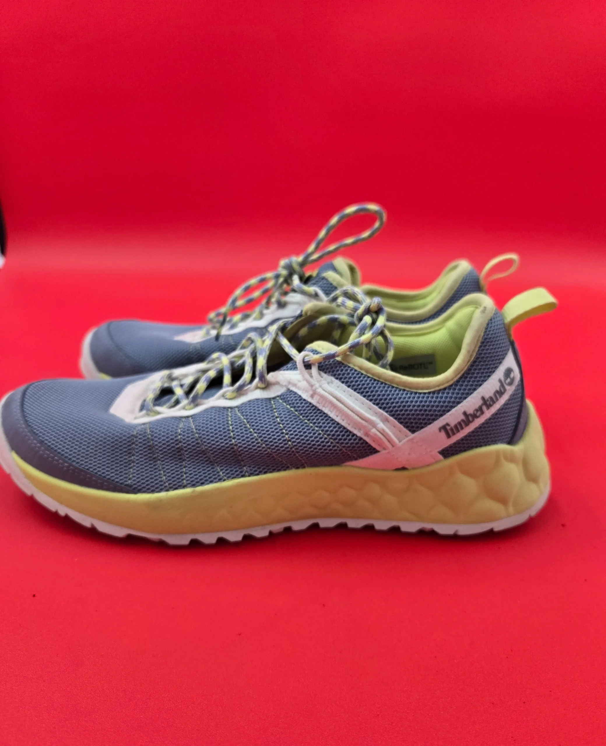 TIMBERLAND SNEAKER OCEAN BLUE AND NEON GREEN Size 8-8.5 pre-Loved - Image 4