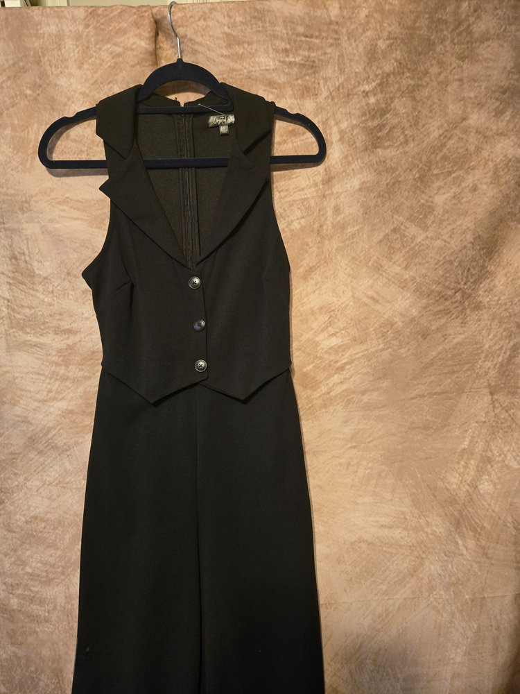 CRYSTAL SKY VEST AND PANT JUMPERSUIT black Size Small - Image 4