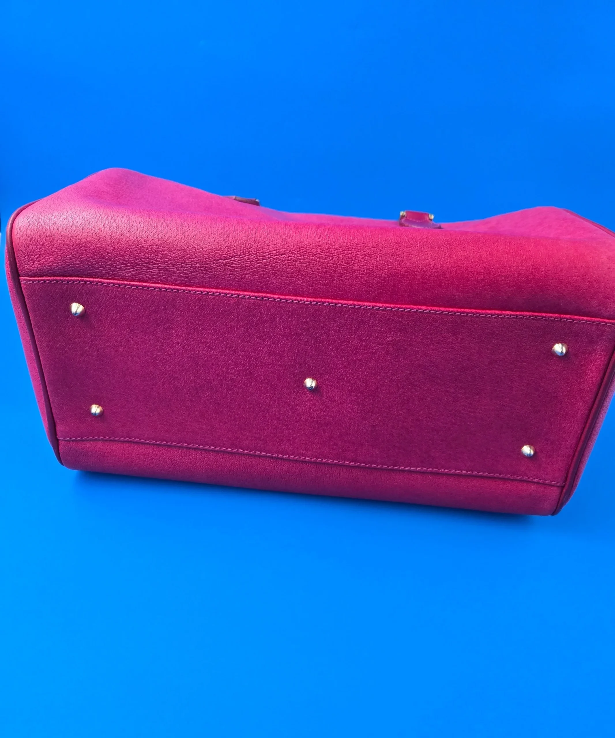 GUCCI GG WOMEN'S BOSTON HANDBAG LEATHER Color Red Pre-Loved. - Image 3