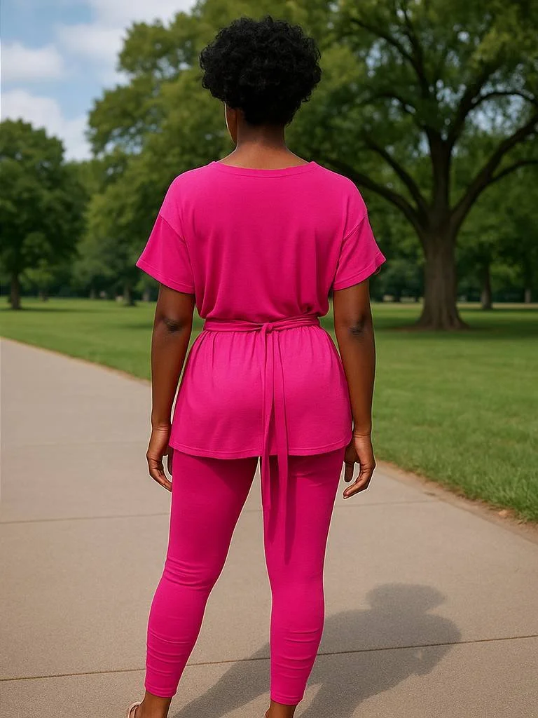 One of a Kind Ladder-Cut Spandex Set - Image 2