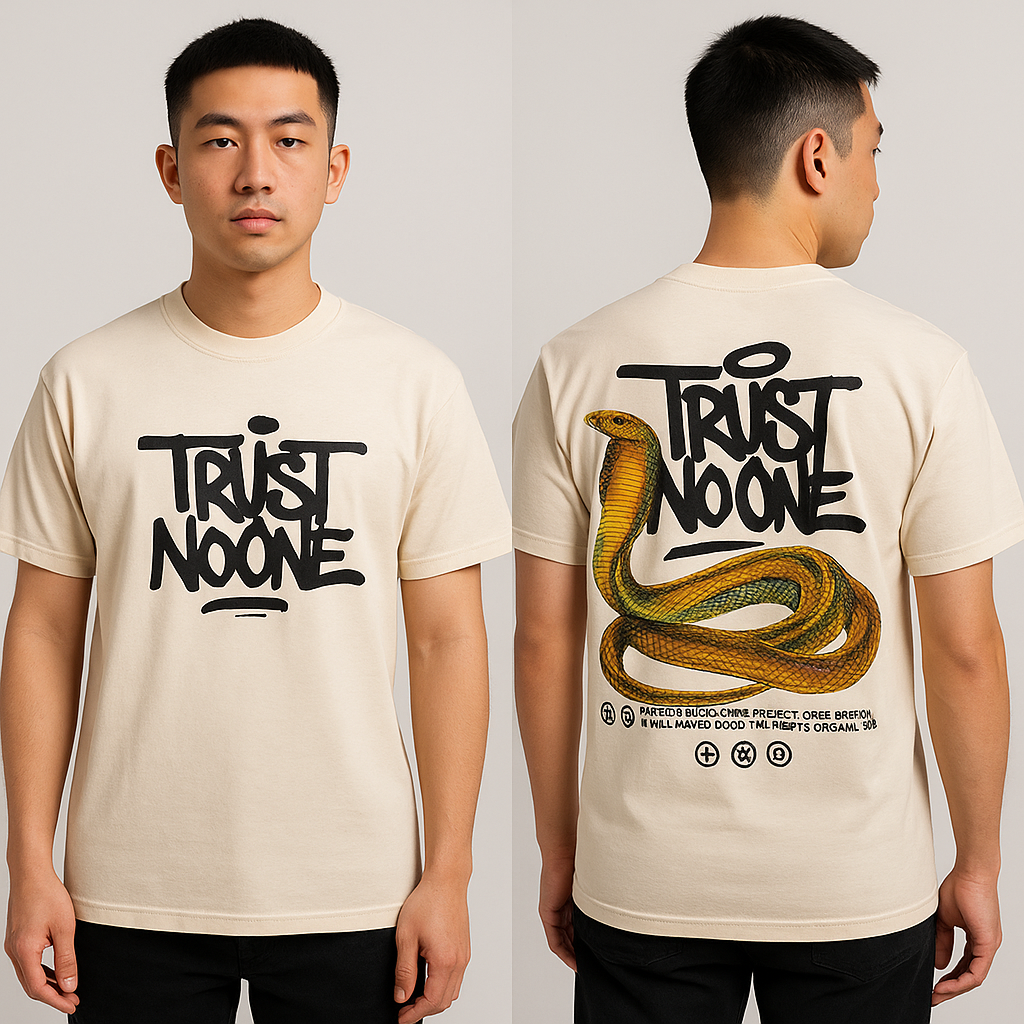 MEN SNAKE & GRAFFITI TEE NEW Size Large - Image 3