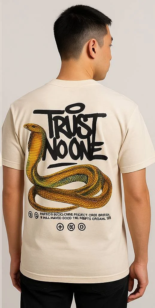 MEN SNAKE & GRAFFITI TEE NEW Size Large - Image 2