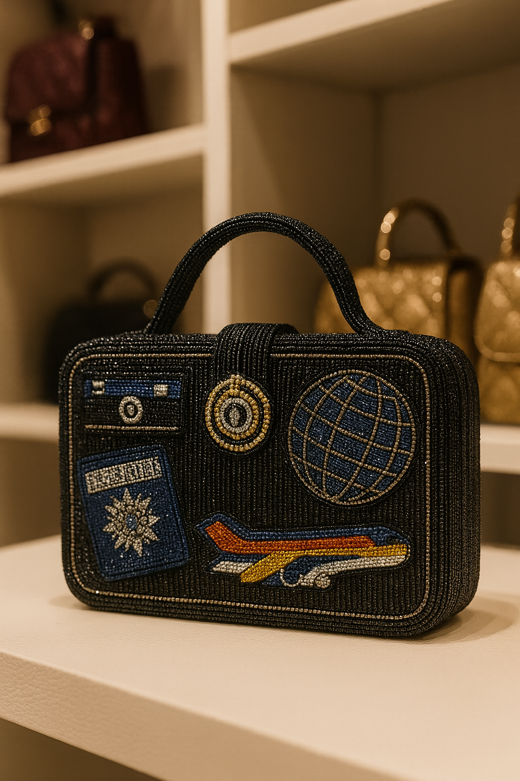 FROM INDIA TO YOU BEADED HANDBAG New - Image 2