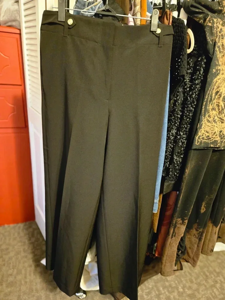 ELIE TAHARI BLACK TROUSERS Size 10 - Image 2