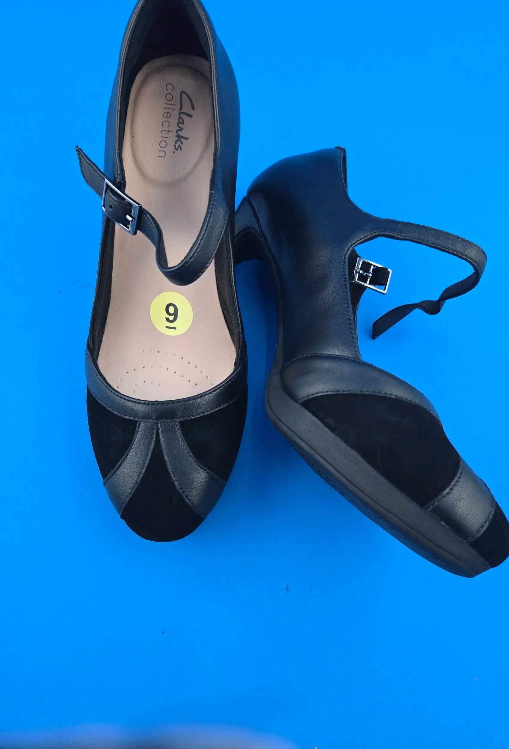 CLARK'S COLLECTION BLACK HIGH HEEL SHOES New Size 9 - Image 2