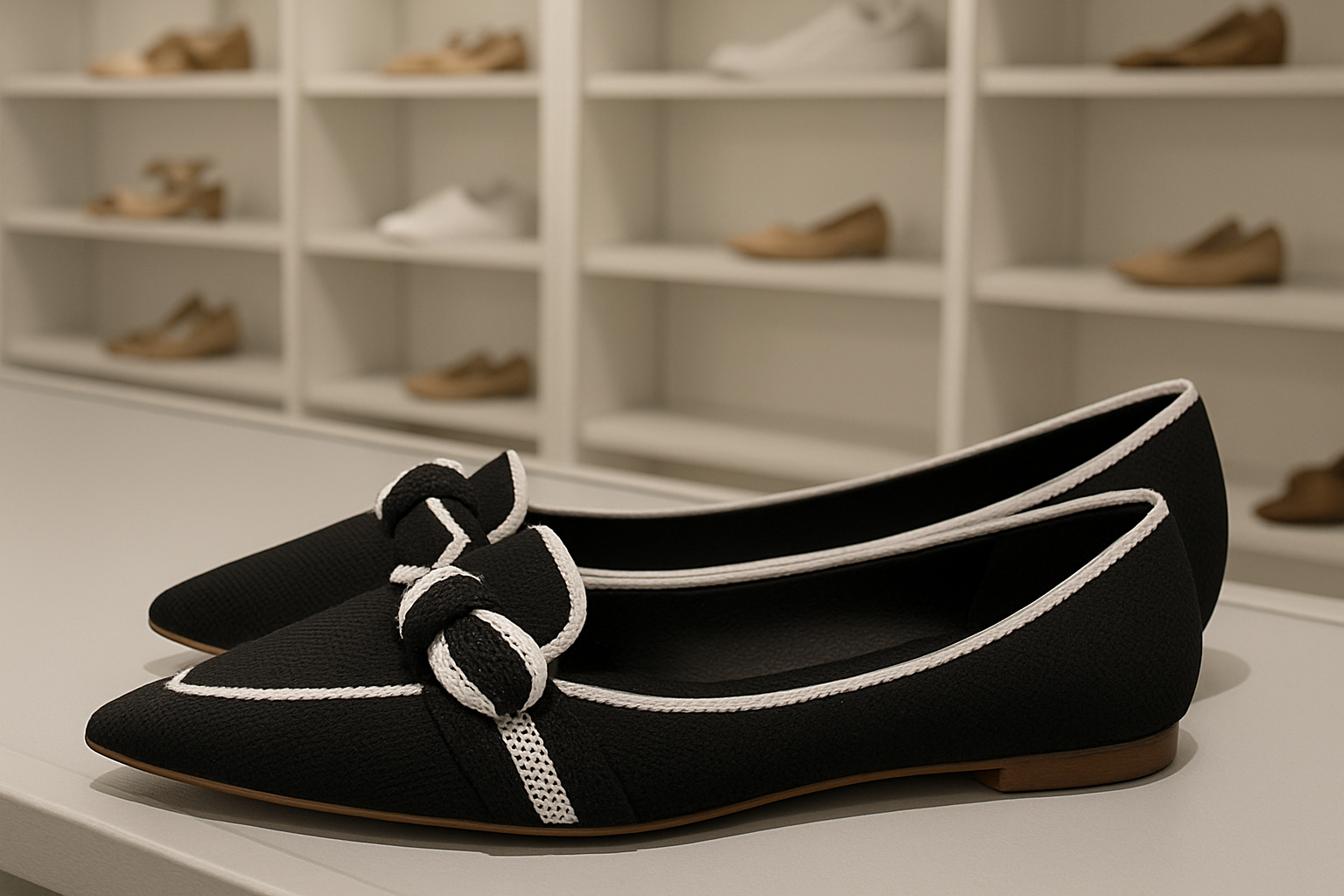 TAHARI CONTRAST SLIP ON FLAT- FLORENTIA Size 8.5 New - Image 2