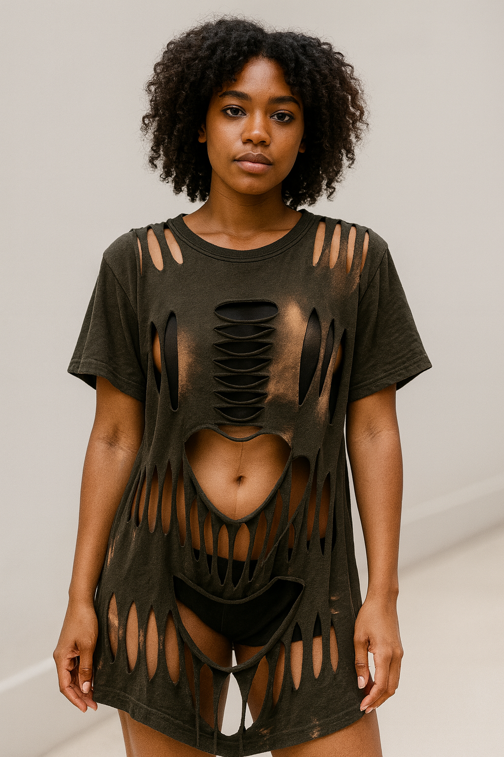 Night Pulse Cutout Tee Dress - Image 2