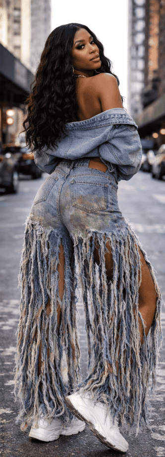 Fringe Storm Remix Denim - Image 2